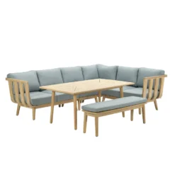 Garden Impressions San Leone Lounge Dining Set 6-delig-mint Grijs