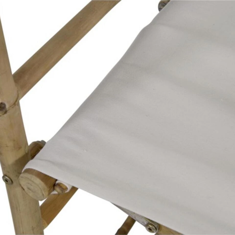 Levi Bamboe Regisseursstoel - Stof - Bruin 2 Levi Bamboe Regisseursstoel - Stof - Bruin - Afbeelding 2