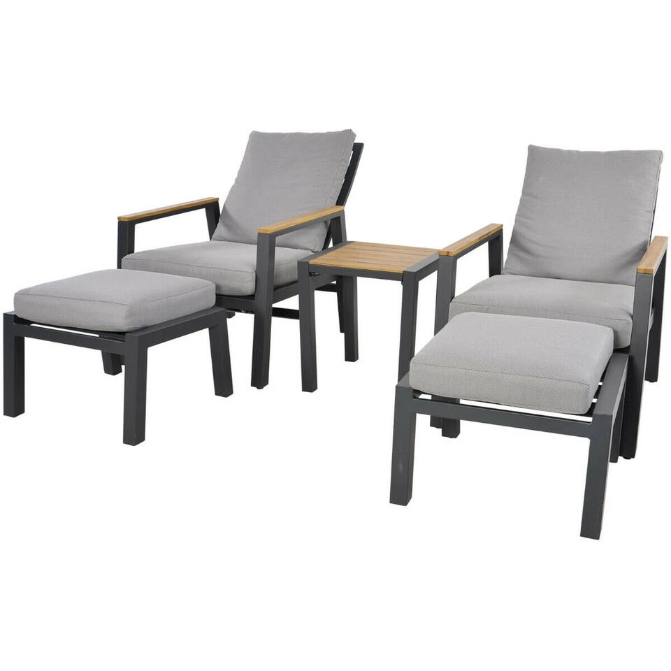 Duoset Coda Donkergrijs - Stof - Grijs 2 Duoset Coda Donkergrijs - Stof - Grijs - Afbeelding 2