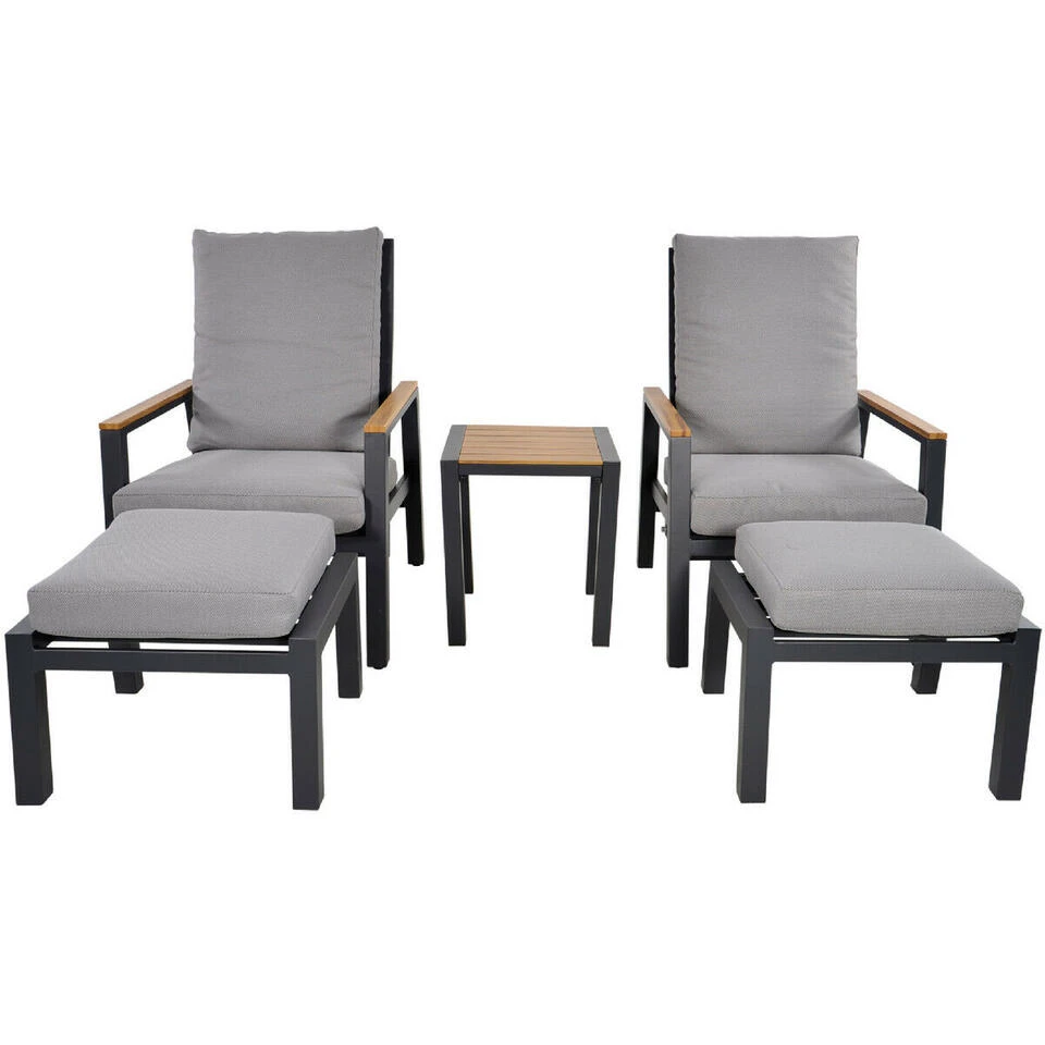 Duoset Coda Donkergrijs - Stof - Grijs 3 Duoset Coda Donkergrijs - Stof - Grijs - Afbeelding 3