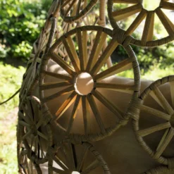 Flower Hangstoel Naturel - Wicker - Bruin -Stijlvolle Tuinmeubelwinkel 1000094365 0103