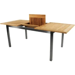 Tuintafel Marmaris RVS - Hout - Bruin -Stijlvolle Tuinmeubelwinkel 1000094373 0103