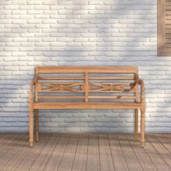 CLP Bank Maryland 120 Cm Teak -Stijlvolle Tuinmeubelwinkel 1000097775 0102