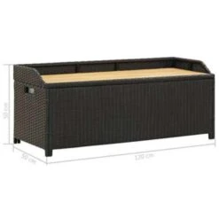 VidaXL Tuinopbergbank 120 Cm Poly Rattan Zwart -Stijlvolle Tuinmeubelwinkel 12b92429a7ea4922a75c9d82d742940d