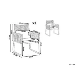 Beliani Tuinstoel CANETTO - Zwart Aluminium -Stijlvolle Tuinmeubelwinkel 1375fde001724a5fb9b8152d957062a2