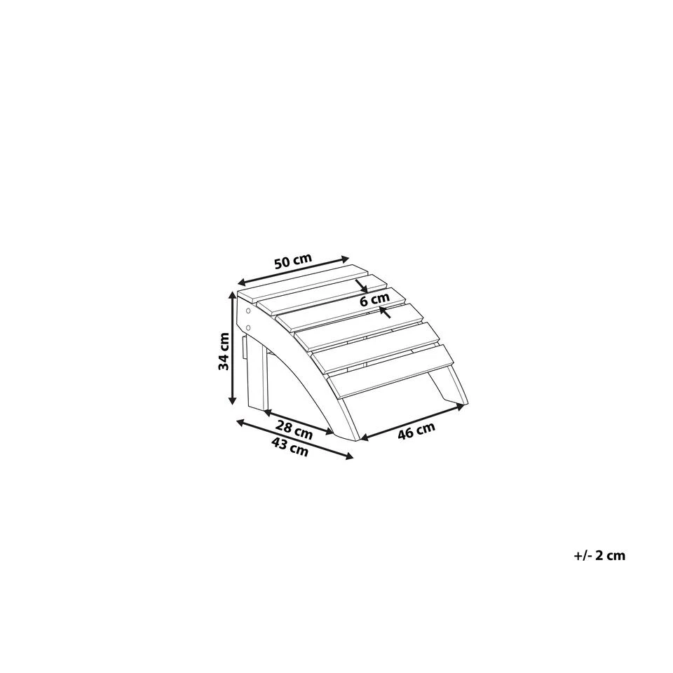 Beliani Voetenbankje ADIRONDACK - Wit Kunsthout 3 Beliani Voetenbankje ADIRONDACK - Wit Kunsthout - Afbeelding 3