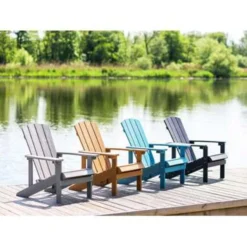 Beliani Tuinstoel ADIRONDACK - Lichte Houtkleur Kunsthout -Stijlvolle Tuinmeubelwinkel 398dcd3adff443a8ae4204e47fc165ef