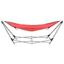 VidaXL Hangmat Met Inklapbare Standaard Rood -Stijlvolle Tuinmeubelwinkel 3a1d074b0fbe4e97a806491b19858d06