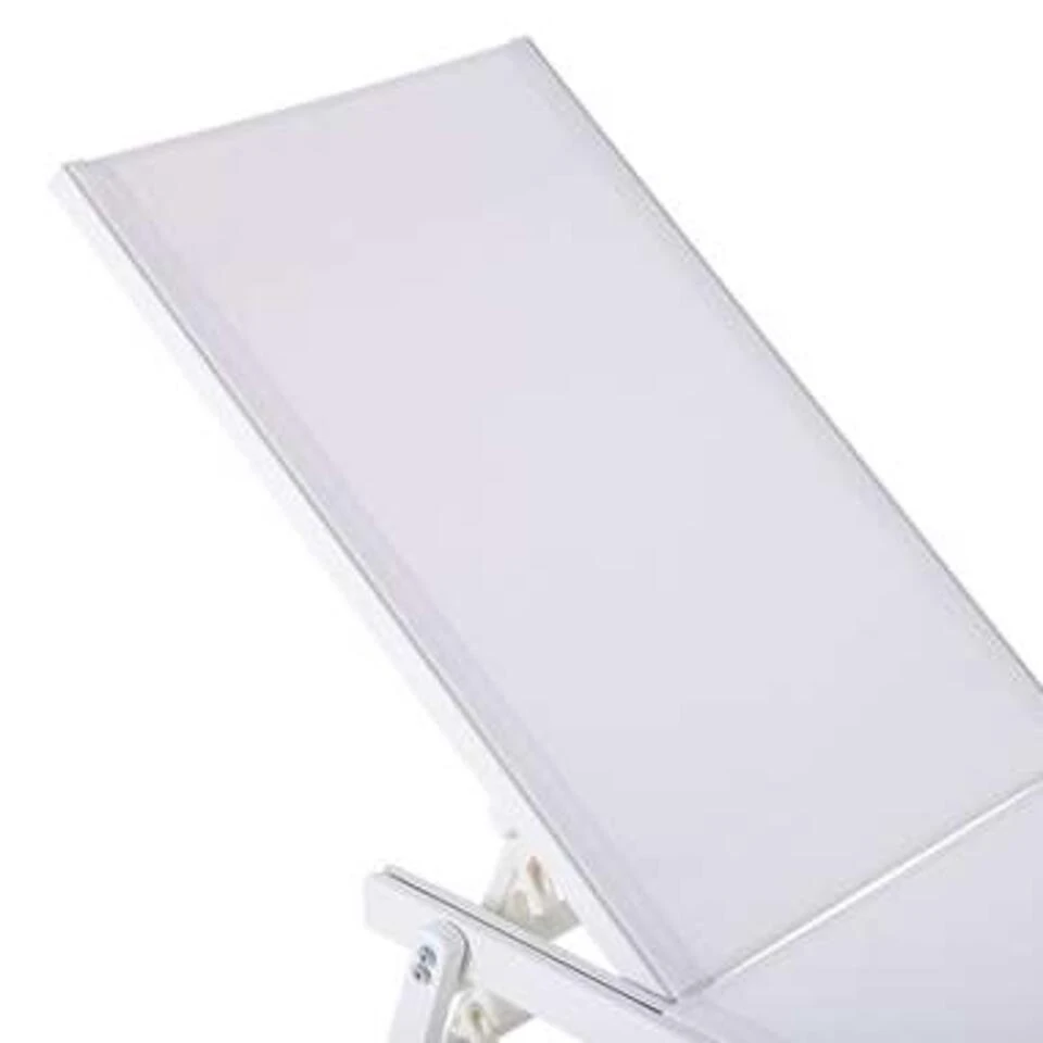 Beliani Tuinligstoel PORTOFINO - Wit Aluminium, Textiel 3 Beliani Tuinligstoel PORTOFINO - Wit Aluminium, Textiel - Afbeelding 3