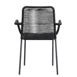 Le Sud Stapelstoel Lunas - Zwart -Stijlvolle Tuinmeubelwinkel 50105243 0900