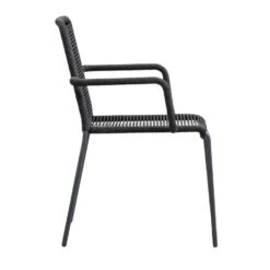 Le Sud Stapelstoel Lunas - Zwart -Stijlvolle Tuinmeubelwinkel 50105243 8000