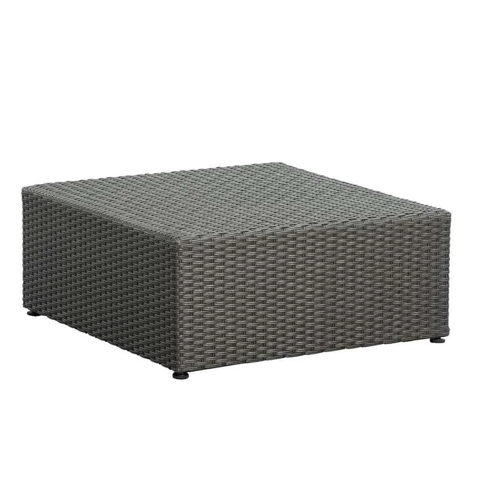 Le Sud Tafel/hocker Dordogne - Antraciet - 72x72x30 Cm 1 Le Sud Tafel/hocker Dordogne - Antraciet - 72x72x30 Cm