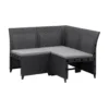 Keter Hoekelement Emma 3-zits Incl. Kussens - Antraciet
