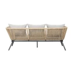 Loungebank Almeria - Naturel/antraciet - 75x200x75 Cm -Stijlvolle Tuinmeubelwinkel 50205071 0900