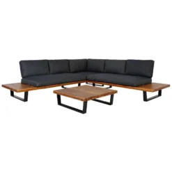 Hoekset Albi - Naturel/antraciet - 3 Delig