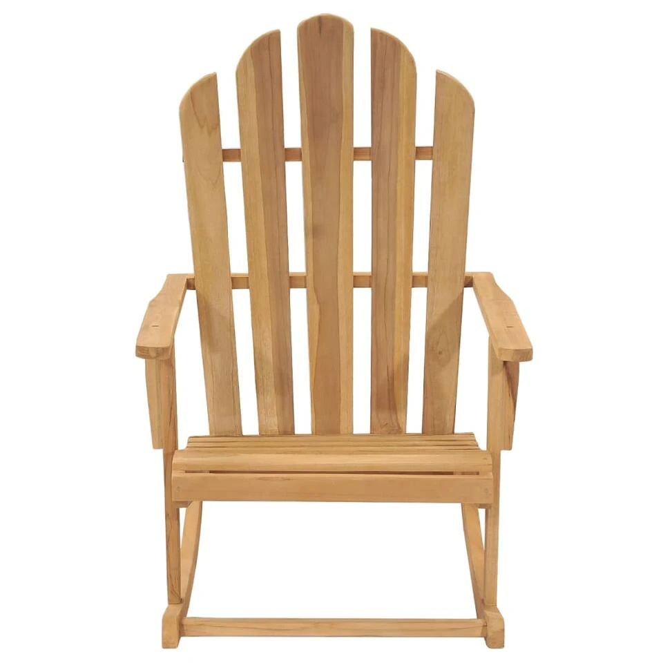 VidaXL Schommelstoel Adirondack Massief Teakhout 2 VidaXL Schommelstoel Adirondack Massief Teakhout - Afbeelding 2