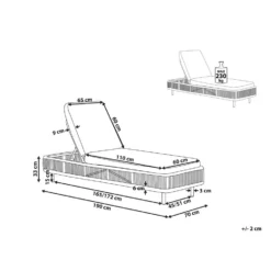 Beliani Tuinligstoel OSINI - Grijs Pe Rotan -Stijlvolle Tuinmeubelwinkel 59b193ba3436436d8a7102588cbe632c