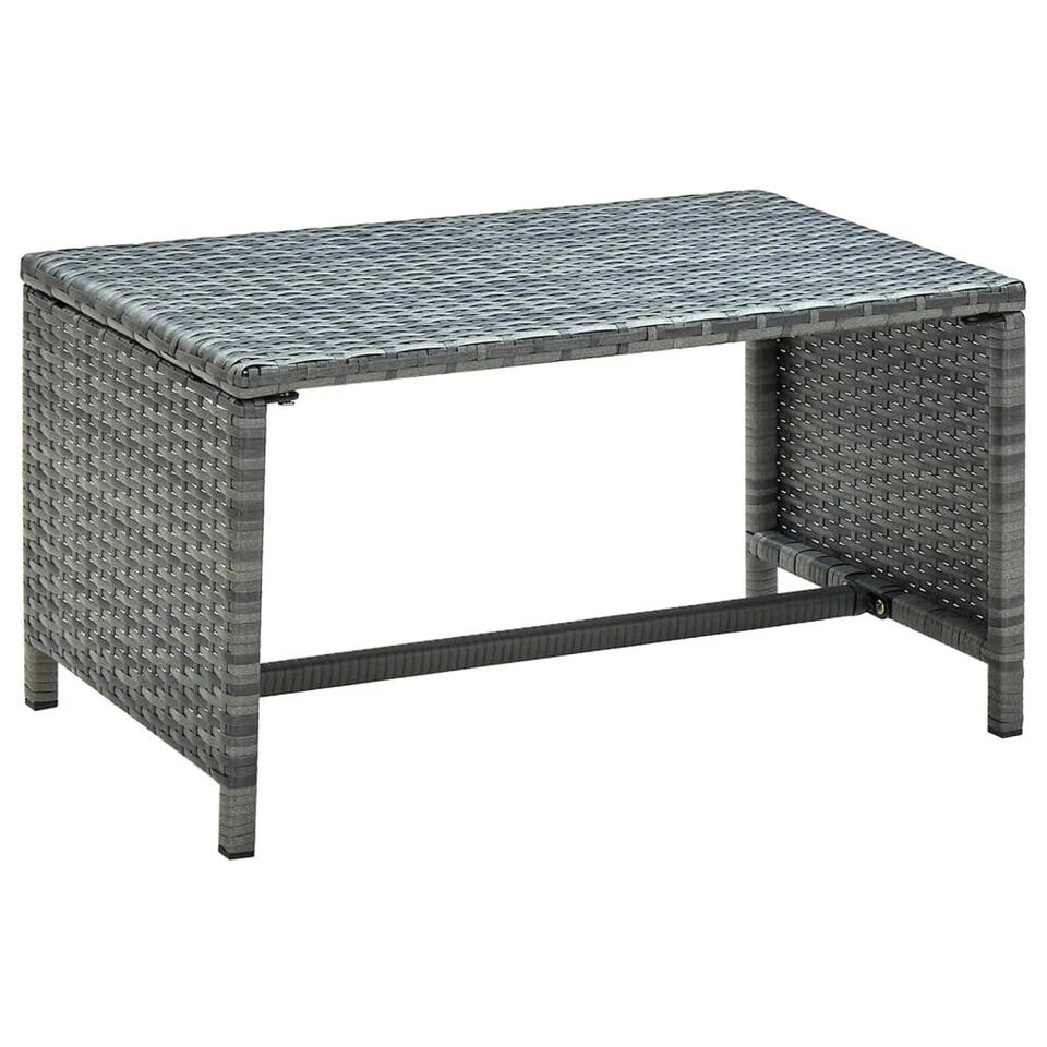 VidaXL 4-delige Loungeset Met Kussens Poly Rattan Grijs 70x40x38 Cm 3 VidaXL 4-delige Loungeset Met Kussens Poly Rattan Grijs 70x40x38 Cm - Afbeelding 3