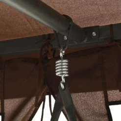 VidaXL Schommelbank Met Prieel Converteerbaar Koffiekleurig -Stijlvolle Tuinmeubelwinkel 6ad5beaa7b1442c094a961a3069dfde9