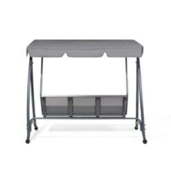 Beliani Schommelbank BOGART - Grijs Polyester -Stijlvolle Tuinmeubelwinkel 766606de8d9a4888bd8ec4ce5d60903b