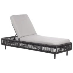 Beliani Tuinligstoel OSINI - Grijs Pe Rotan -Stijlvolle Tuinmeubelwinkel 783a515f303a4266862d1d0ffd097932