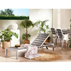 Beliani Tuinligstoel NARDO - Grijs Kunsthout, Aluminium 6 Beliani Tuinligstoel NARDO - Grijs Kunsthout, Aluminium -Stijlvolle Tuinmeubelwinkel 8059278ce3f24d2e8b8f1120dccd3f0d