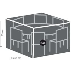 Outdoor Covers Premium Hoes Voor Ronde Tuinset - 260 Cm -Stijlvolle Tuinmeubelwinkel 81010515 0200