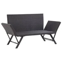 VidaXL Tuinbank Met Kussens 176 Cm Poly Rattan Zwart Overig -Stijlvolle Tuinmeubelwinkel 83430126278b4e5cbb5ee30c50cfe5cf