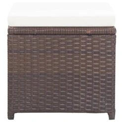 VidaXL Tuinkrukken 2 St Met Kussens Poly Rattan Bruin 7 VidaXL Tuinkrukken 2 St Met Kussens Poly Rattan Bruin -Stijlvolle Tuinmeubelwinkel 9d190c230ac54577bd86639353f75a46