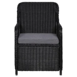 VidaXL Tuinstoelen 2 St Met Kussens Poly Rattan Zwart -Stijlvolle Tuinmeubelwinkel aae8866076c4405cac760a9c311c34c3