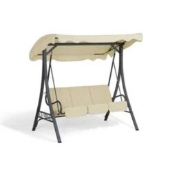 Beliani Schommelbank GARBO - Beige Polyester -Stijlvolle Tuinmeubelwinkel b0e712a8967c414dac73bdd31f19fc5b