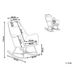 Beliani Schommelstoel ARRIE - Geel Polyester -Stijlvolle Tuinmeubelwinkel b517d29a660b42f3a230183b5b59bbc7
