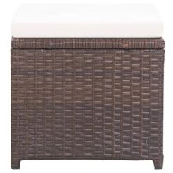 VidaXL Tuinkrukken 2 St Met Kussens Poly Rattan Bruin 6 VidaXL Tuinkrukken 2 St Met Kussens Poly Rattan Bruin -Stijlvolle Tuinmeubelwinkel b54e593c68bd4bf78604c6977f847d48