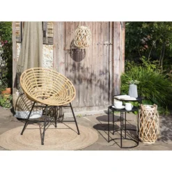 Beliani Tuinstoel ACERRA - Beige Pe Rotan 6 Beliani Tuinstoel ACERRA - Beige Pe Rotan -Stijlvolle Tuinmeubelwinkel cfba503cdd434f6b82867e4b4b1cb7ea