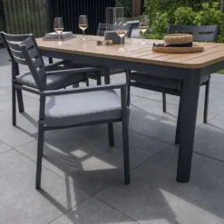 Giga Meubel Stapelbare Tuinstoel Aluminium Antraciet - Zithoogte 43cm - Stoel -Stijlvolle Tuinmeubelwinkel d2faa634889a4e9894ab965a8218d784