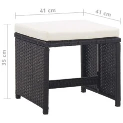 VidaXL Tuinkrukken 2 St Met Kussens Poly Rattan Zwart 7 VidaXL Tuinkrukken 2 St Met Kussens Poly Rattan Zwart -Stijlvolle Tuinmeubelwinkel d3590c4a122a439e89829392a7746408