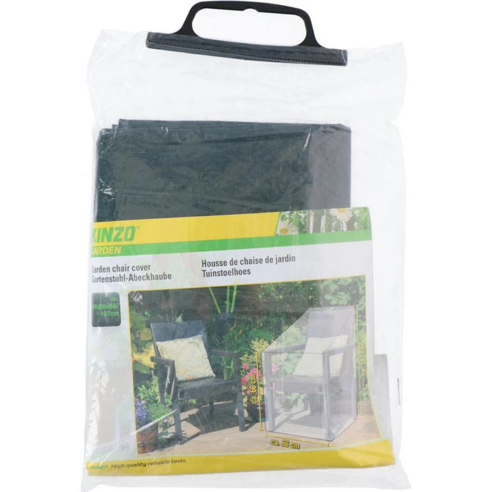 Kinzo Tuinstoelhoes - Zwart - Waterafstotend - 66 X 107 Cm 2 Kinzo Tuinstoelhoes - Zwart - Waterafstotend - 66 X 107 Cm - Afbeelding 2