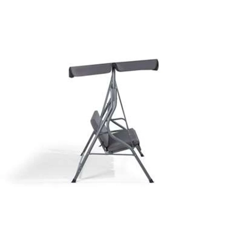 Beliani Schommelbank CHAPLIN - Grijs Polyester 4 Beliani Schommelbank CHAPLIN - Grijs Polyester - Afbeelding 4