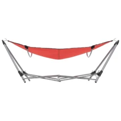 VidaXL Hangmat Met Inklapbare Standaard Rood -Stijlvolle Tuinmeubelwinkel ed99d698b5c04a6d8af6aae17bd7cef5