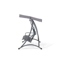 Beliani Schommelbank BOGART - Grijs Polyester -Stijlvolle Tuinmeubelwinkel ede776bafefc4a2180f78beb78708aa6