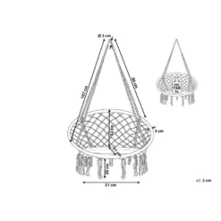 Beliani Hangstoel GABELLA - Zwart Katoen 6 Beliani Hangstoel GABELLA - Zwart Katoen -Stijlvolle Tuinmeubelwinkel f13cfcef0c5043669a296dd3cb551610 1