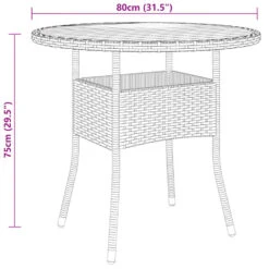 VidaXL Tuintafel Ø80x75 Cm Acaciahout En Poly Rattan Zwart -Stijlvolle Tuinmeubelwinkel f226056aa8cf4a20bb334c547dbdb7bd